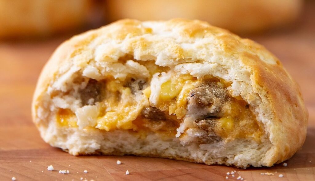 Sausage Egg Cheese Stuffed Biscuits